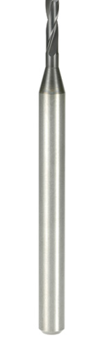 Fraise carbure monobloc à 2 dents pour usinage de précision des métaux